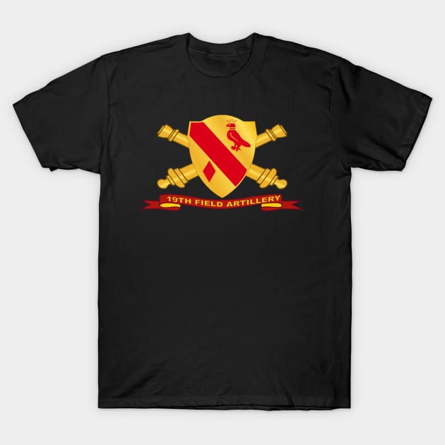 19th Field Artillery w Br - Ribbon T-Shirt by twix123844